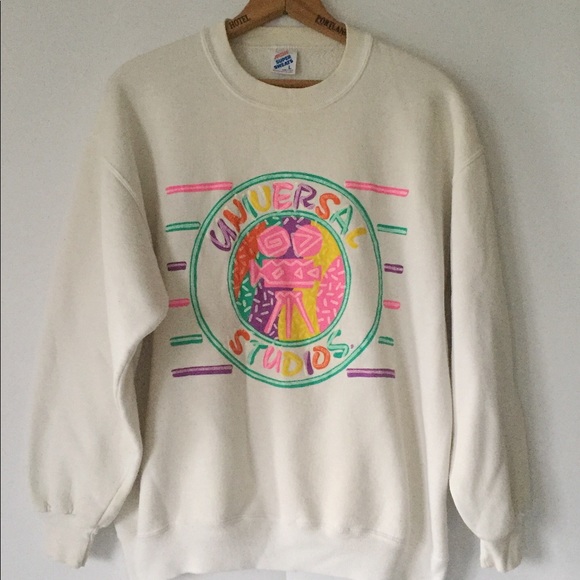 Vintage Other - Vintage 1990’s Universal Studios sweatshirt neon